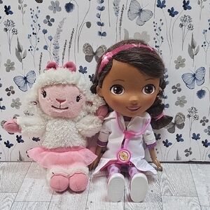 Disney Doc McStuffins Doll and Lambie Plush - Pink and White